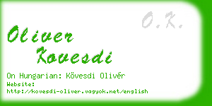oliver kovesdi business card